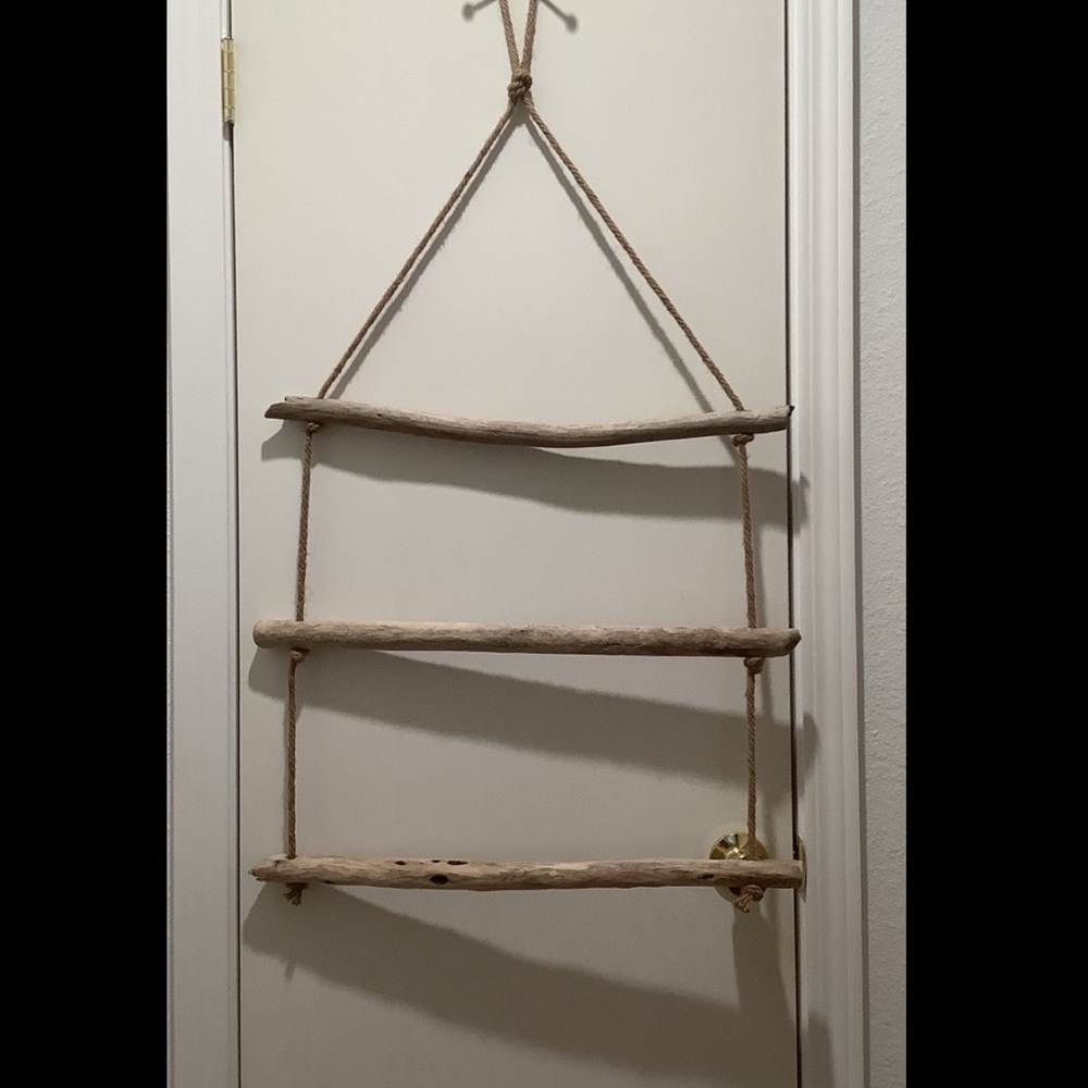 Driftwood Art, Hanging Driftwood Towel, Blanket Holder , Driftwood Coastal Art - Picture 2 of 8